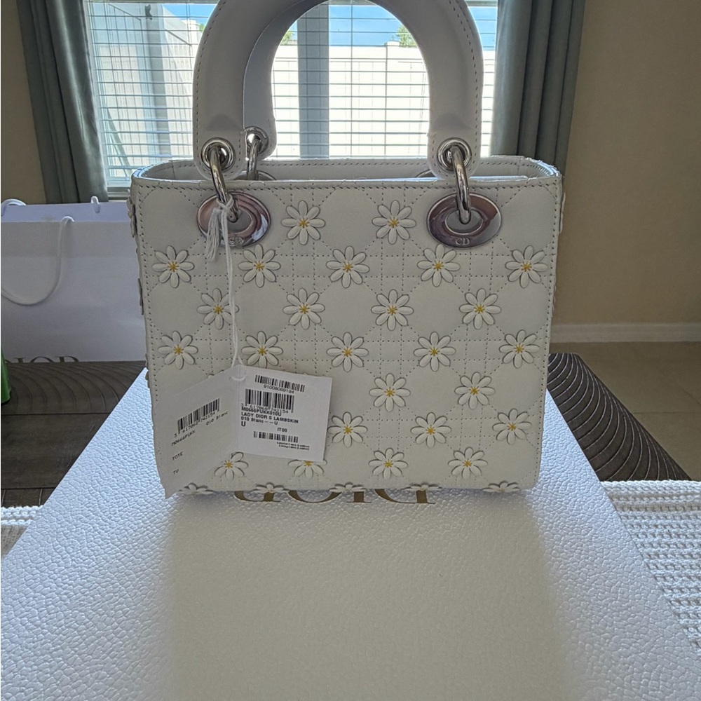 NWT. Limited Edition Small Lady Dior Bag with Strap - Picture 4 of 10
